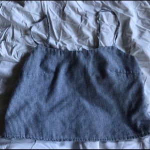 Brandy Melville striped cotton crop top